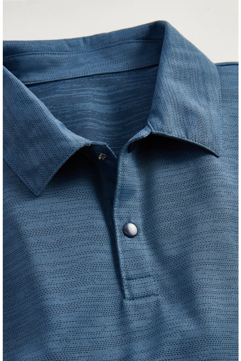 Kids' Mélange Piqué Knit Performance Polo, Alternate, color, NAVY PEACOAT