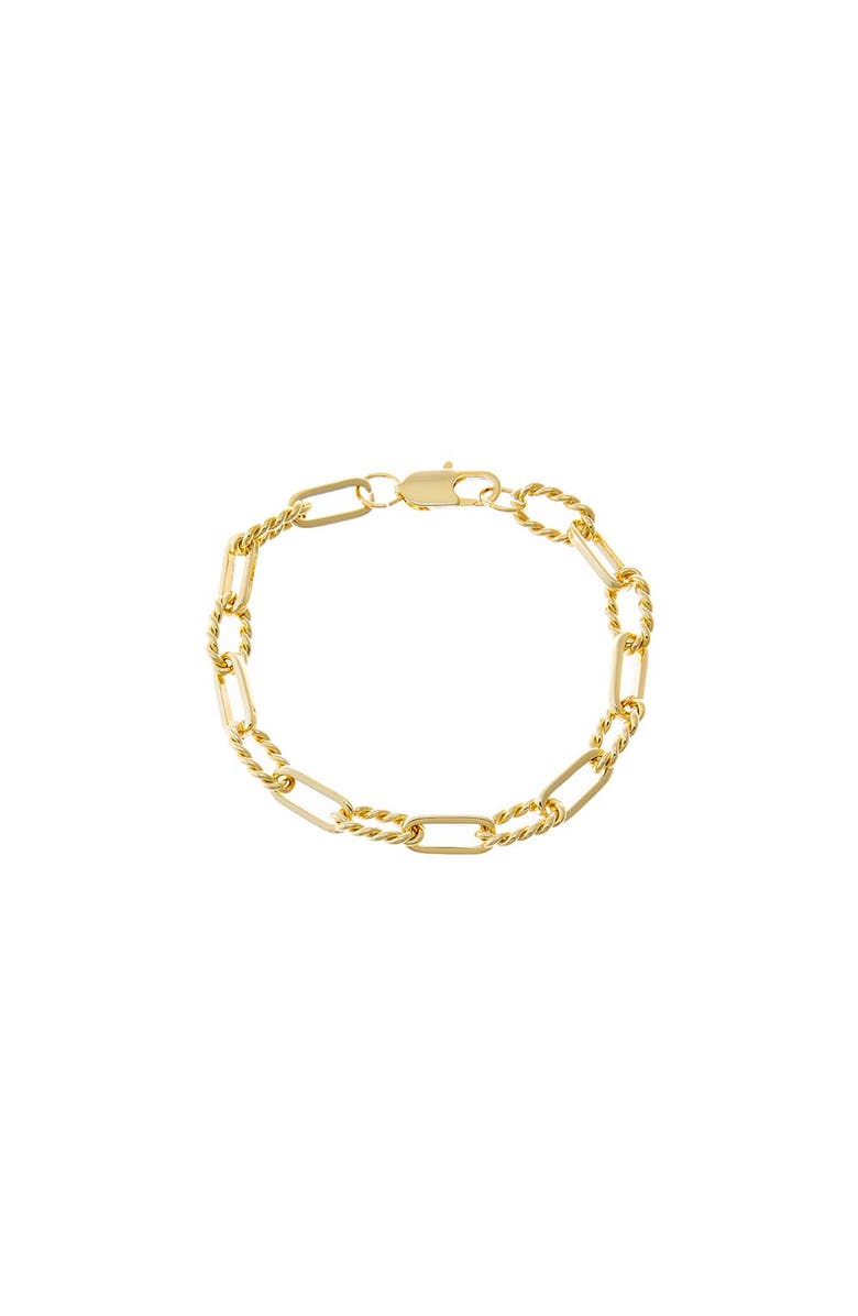 BY ADINA EDEN Textured Chain Link Bracelet, Main, color, Gold