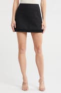 Alice + Olivia Riley Fringe Edge Tweed Miniskirt