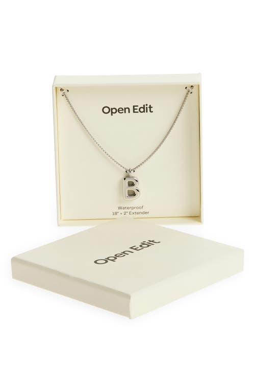 Open Edit Waterproof Bubble Initial Pendant Necklace