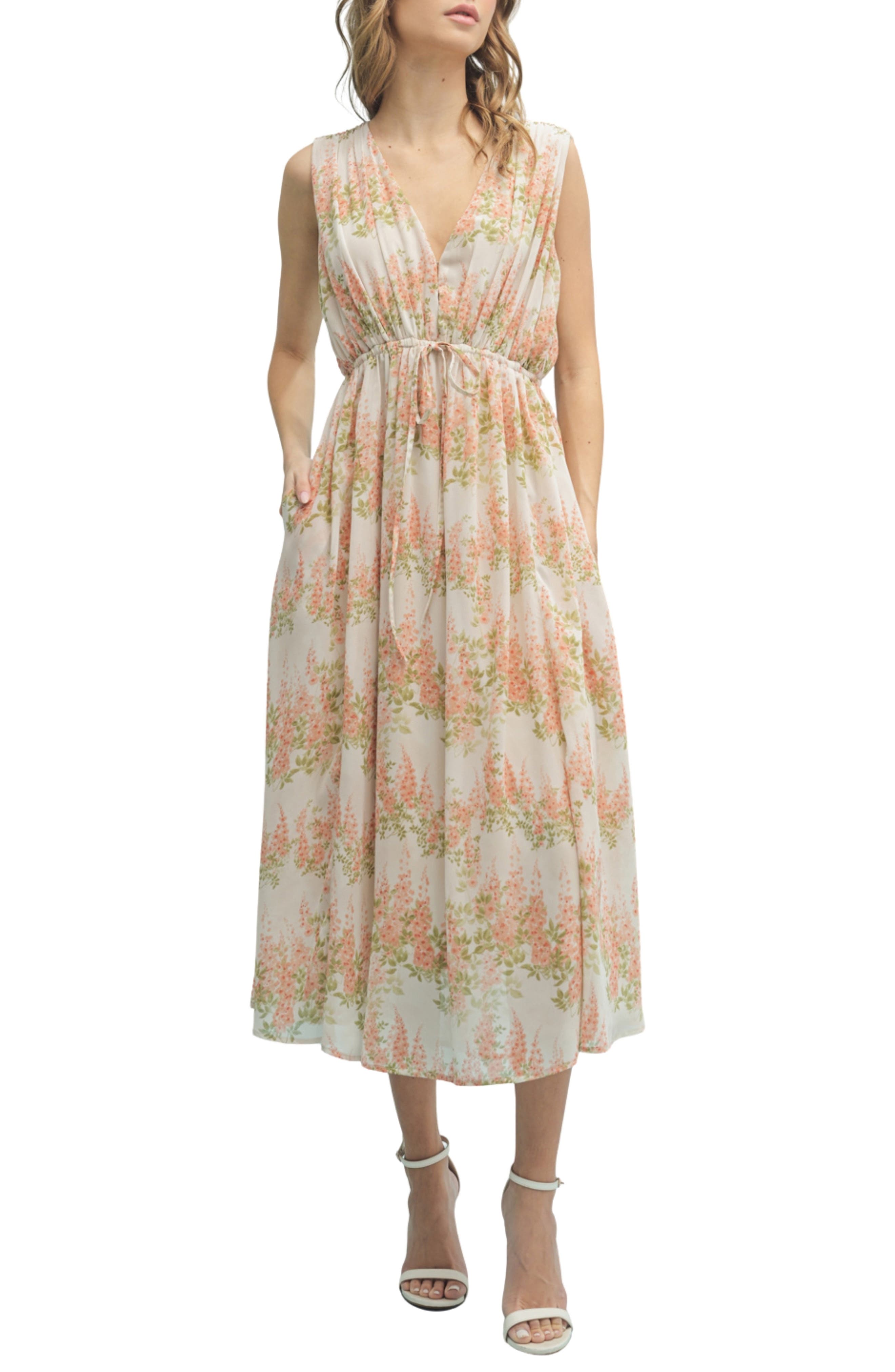 Floral Sleeveless Midi Dress - image 3