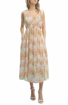 Floral Sleeveless Midi Dress