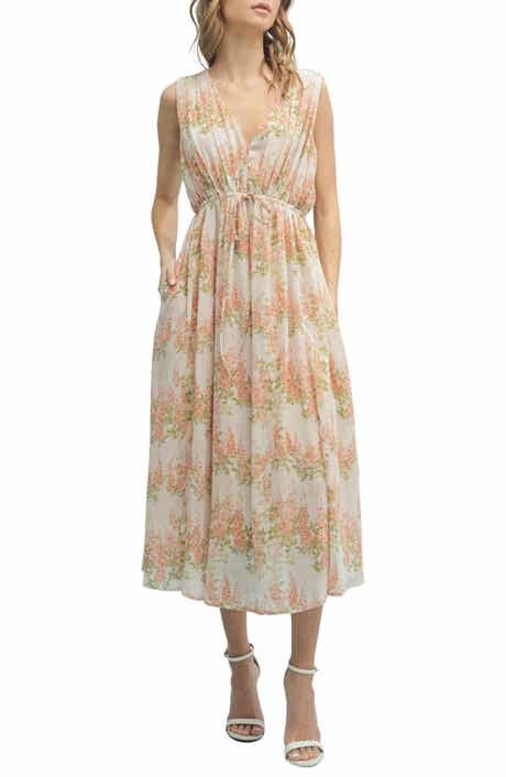 Floral Sleeveless Midi Dress