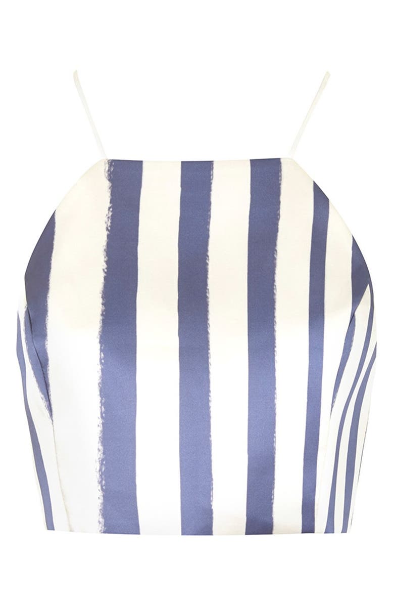 Topshop Stripe Crop Top, Alternate, color, 