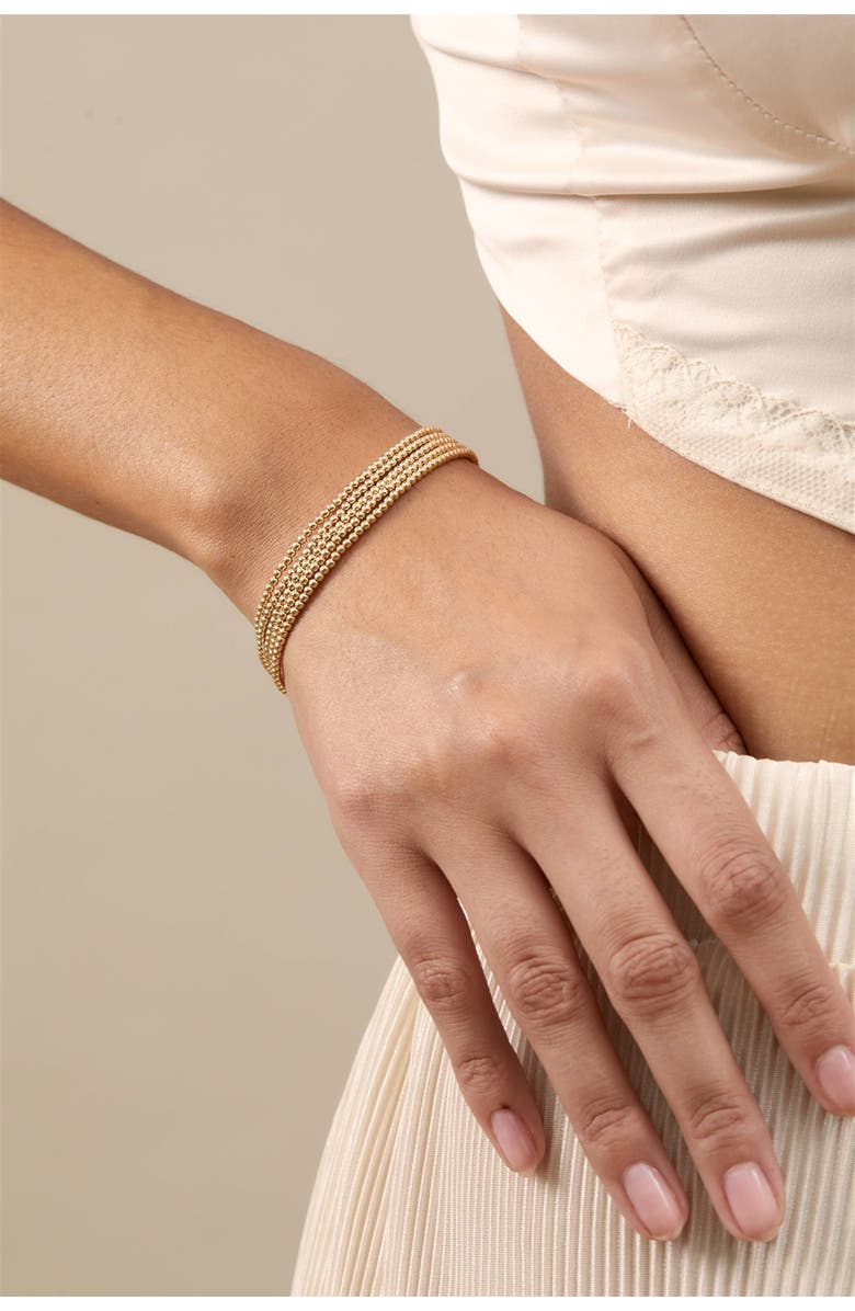 Set & Stones Leni Beaded Bracelet, Alternate, color, Gold