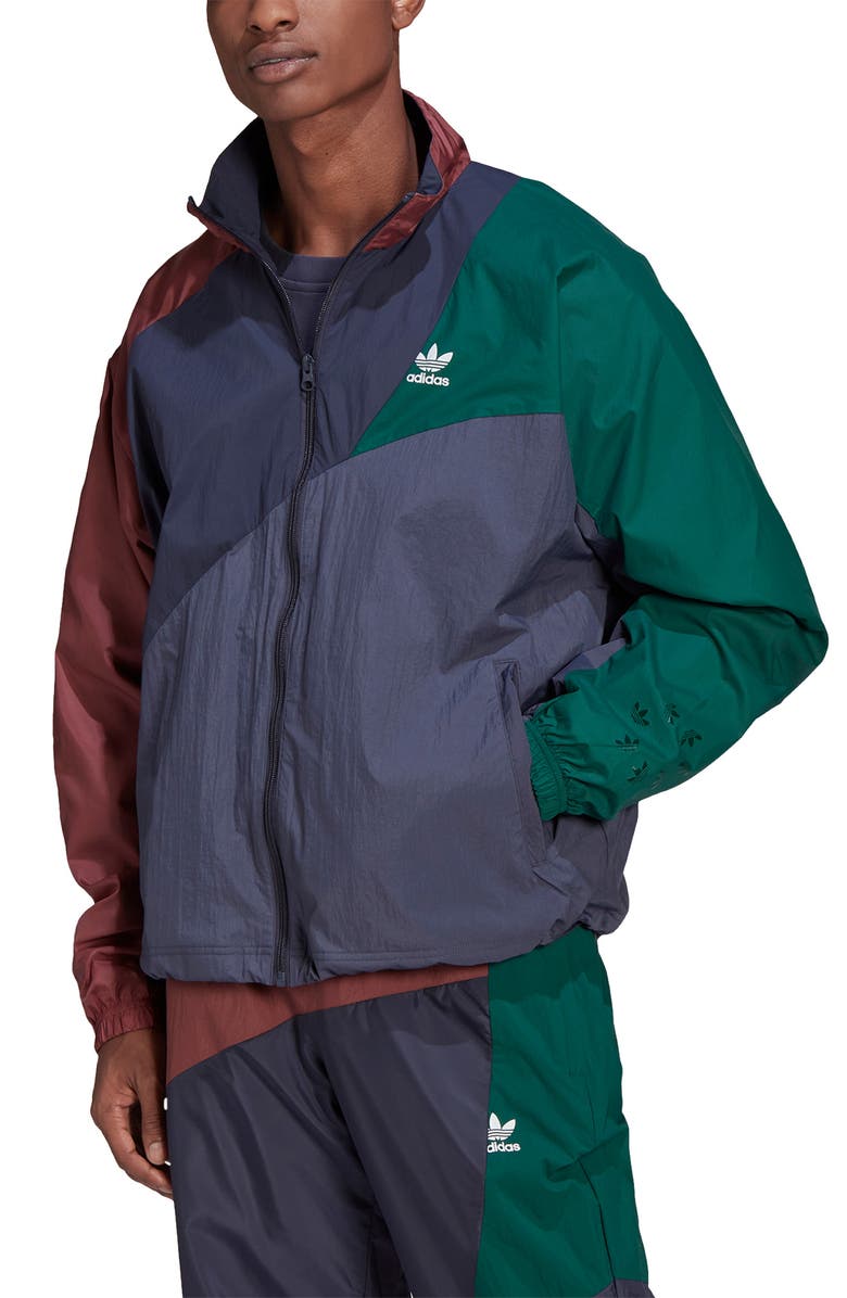 adidas Originals Colorblock Stand Collar Track Jacket, Main, color, 