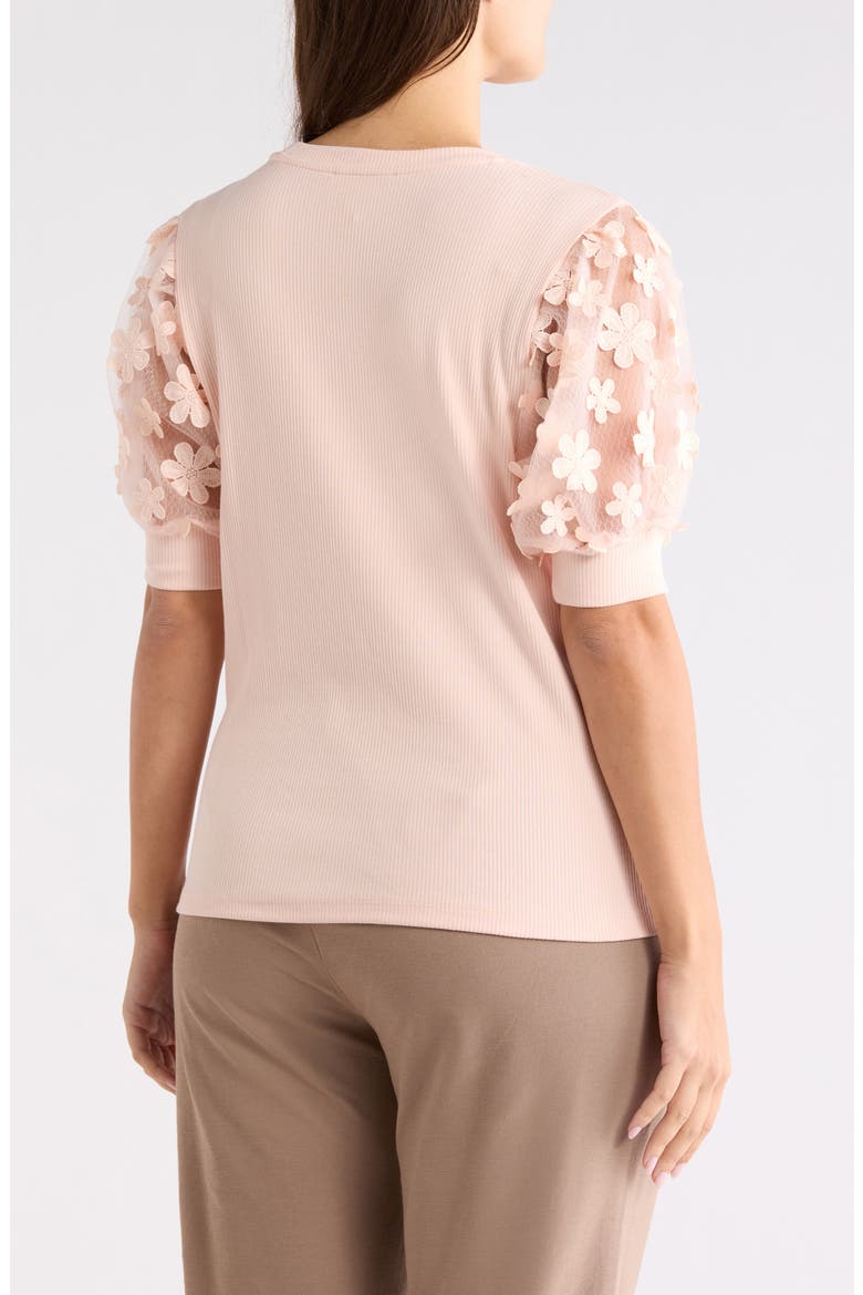 Embroidered Puff Sleeve Top, Alternate, color, LIGHT PINK