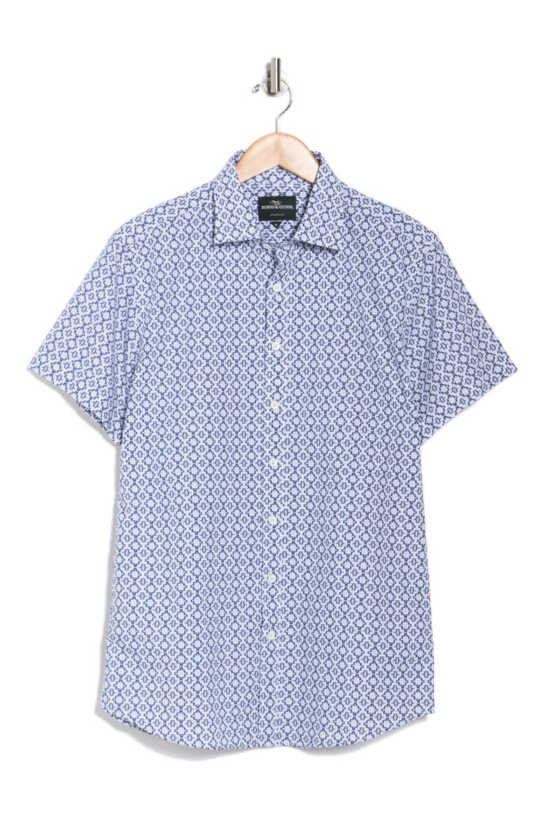 Hodderville Sports Fit Button-Up Shirt, Alternate, color, OCEAN