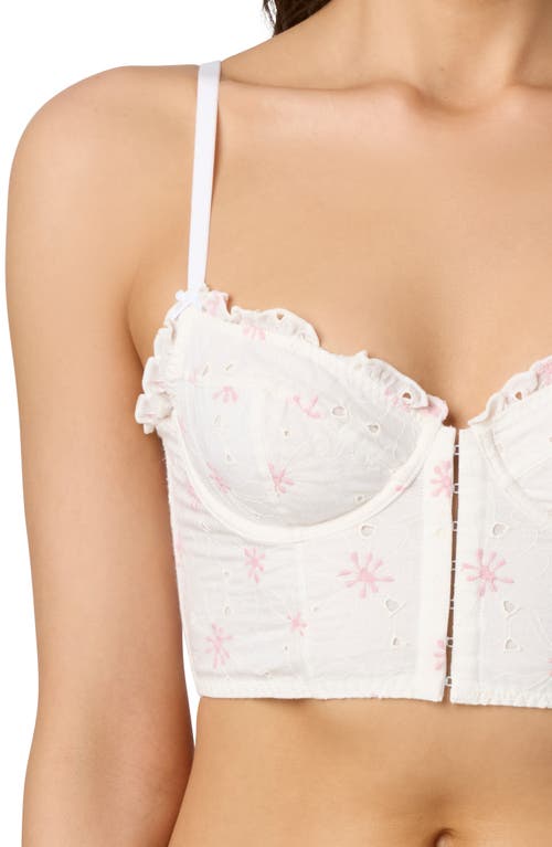 Florence By Mills Embroidered Crop Cotton Top
