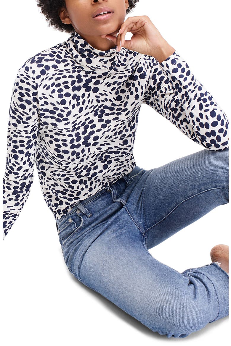 Wavy Dots Tissue Turtleneck, Main, color, PRINT DALMATION
