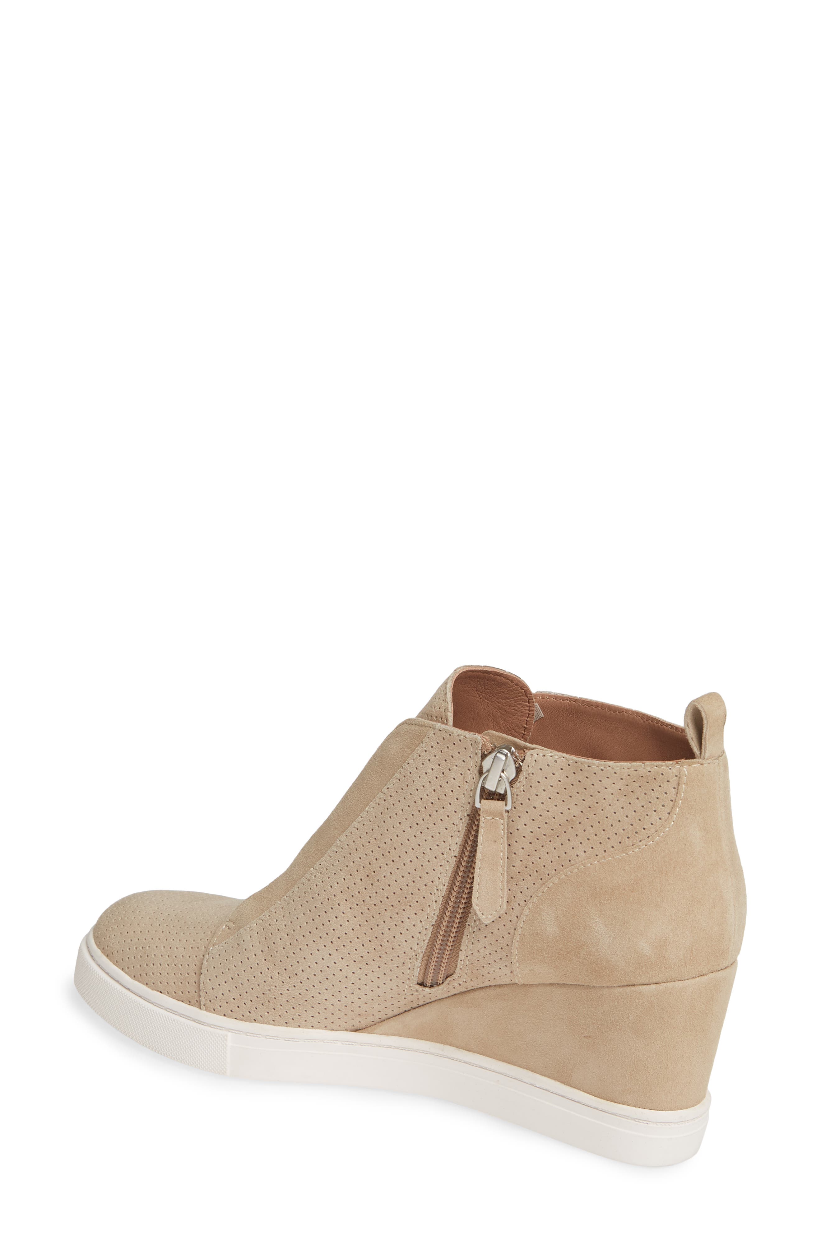 Felicia Wedge Sneaker, Alternate, color, SAND SUEDE