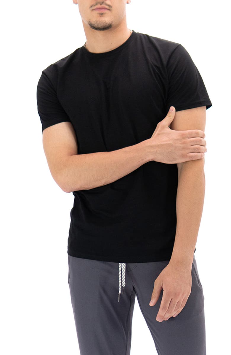 WARRIORS AND SCHOLARS Roberts Short Sleeve Sleep Tee, Alternate, color, Black