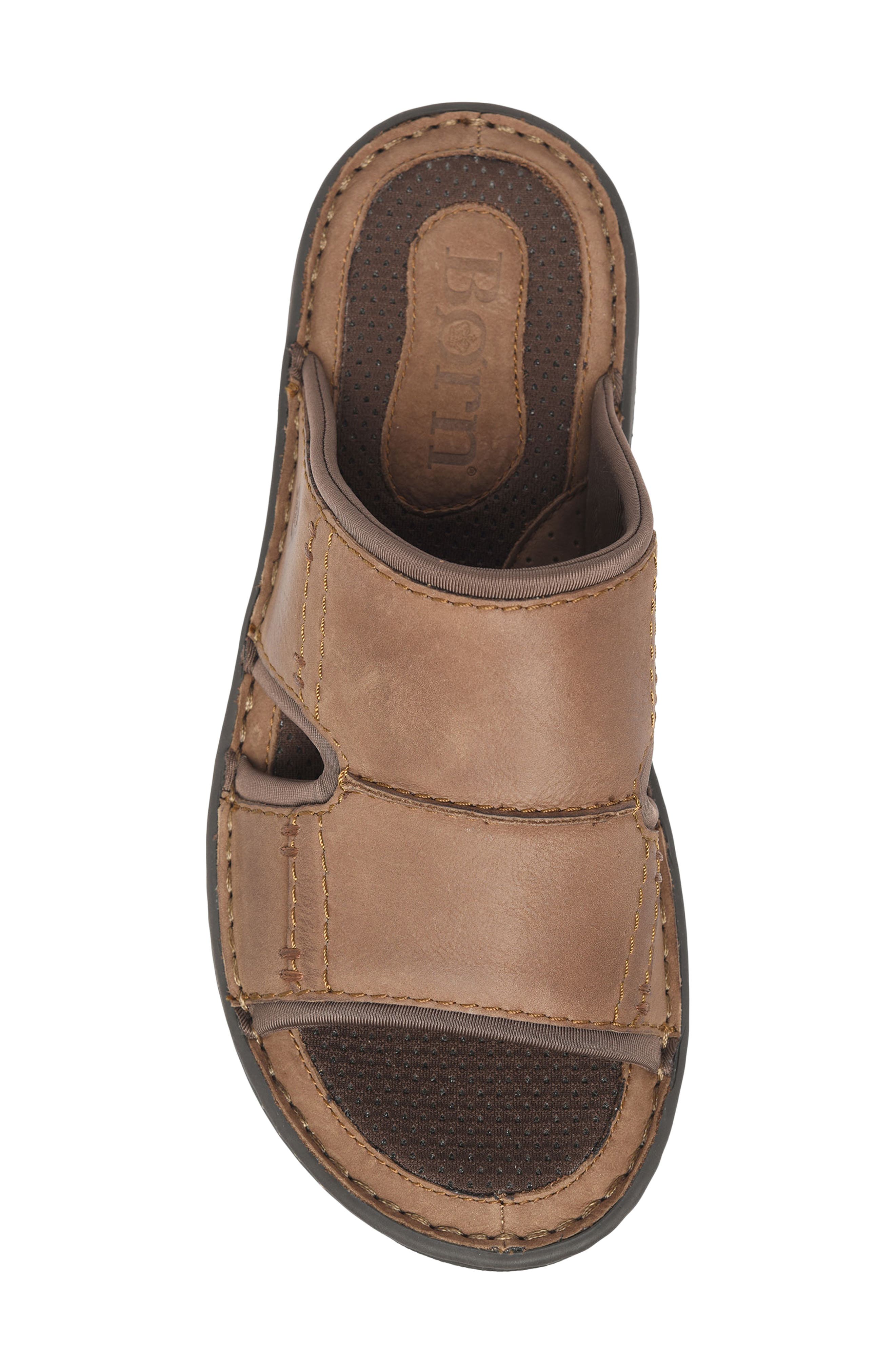 Maldon Slide Sandal, Alternate, color, LIGHT BROWN NUBUCK