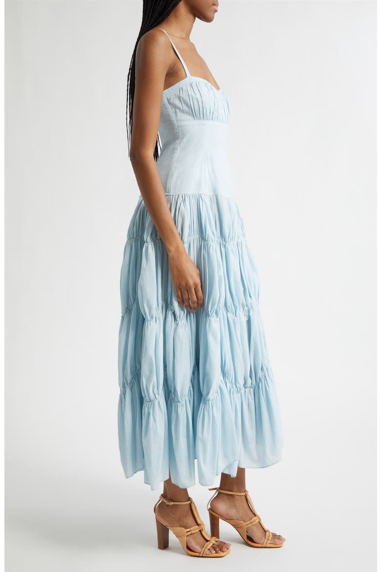 Emmalina Sweetheart Neck Tiered Midi Dress, Alternate, color, ADRIATIC
