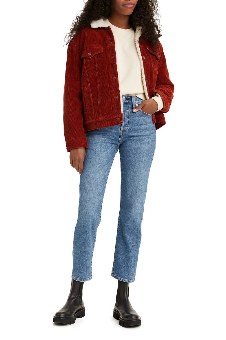 Wedgie Straight Leg Jeans, Main, color, SUMMER LOVE IN THE MIST