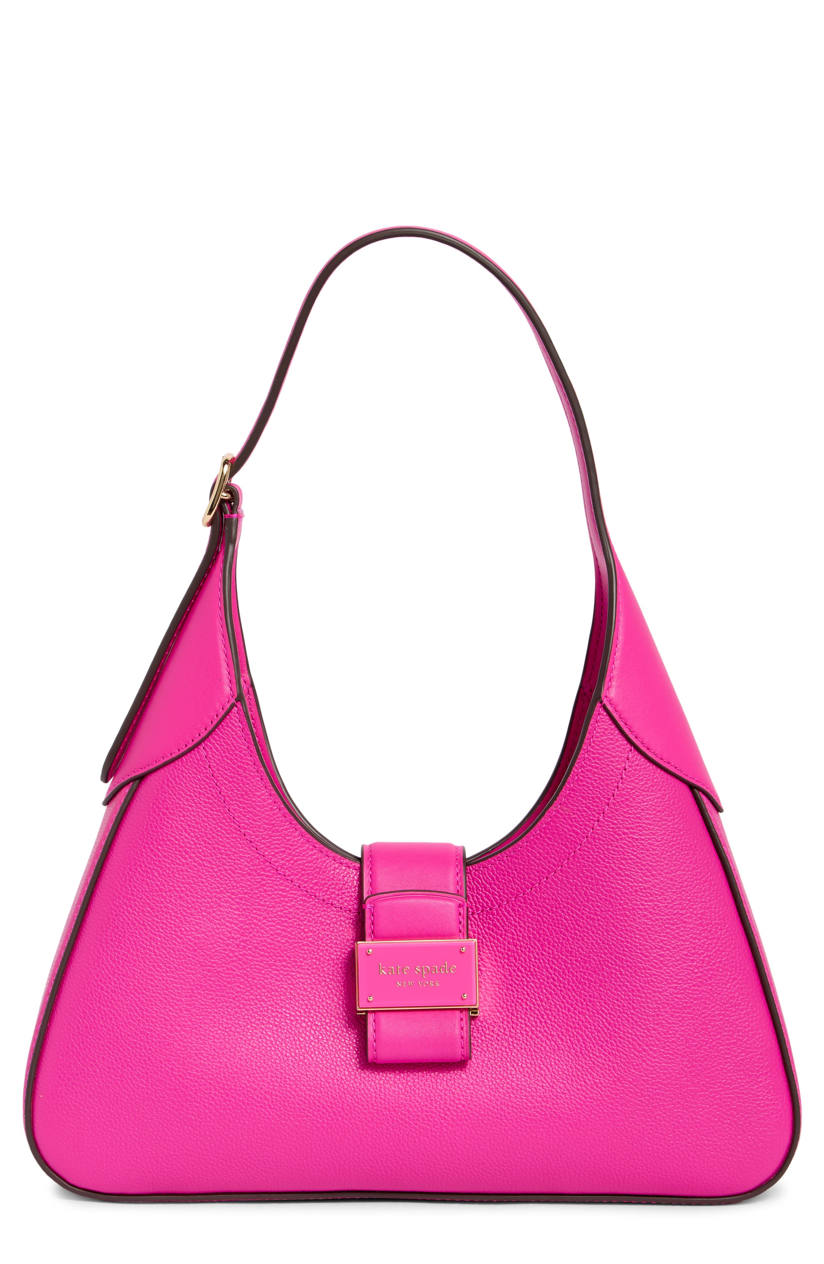 nouveau leather shoulder bag, Main, color, MARKER PINK