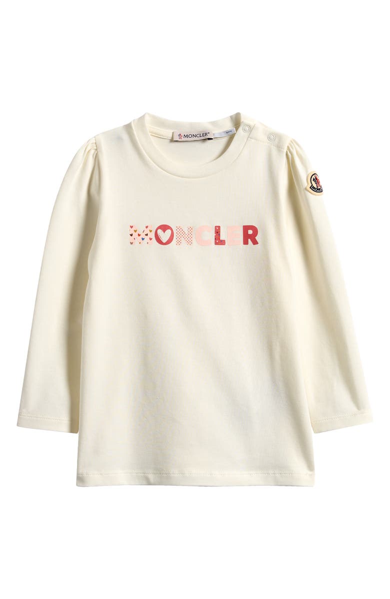 Moncler Kids' Logo Stretch Cotton Graphic T-Shirt, Main, color, White