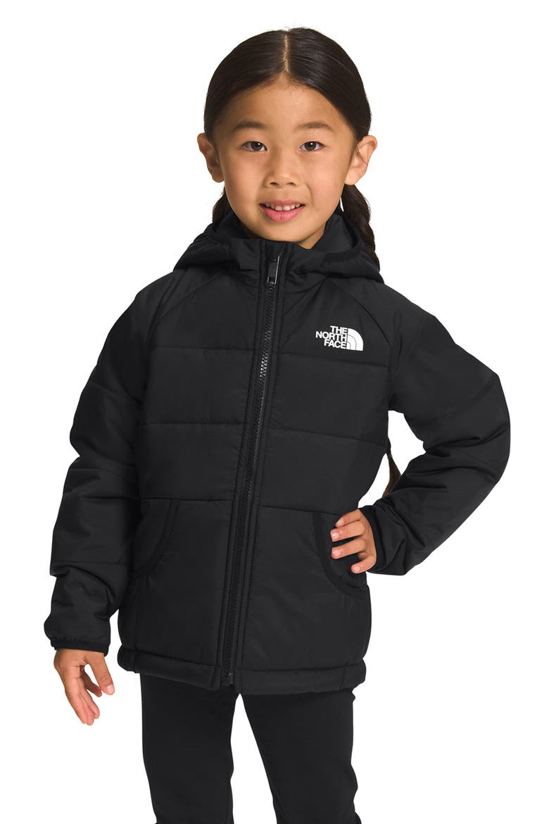 Kids' Perrito Reversible Water Repellent Jacket, Main, color, BLACK/ ASPHALT GREY