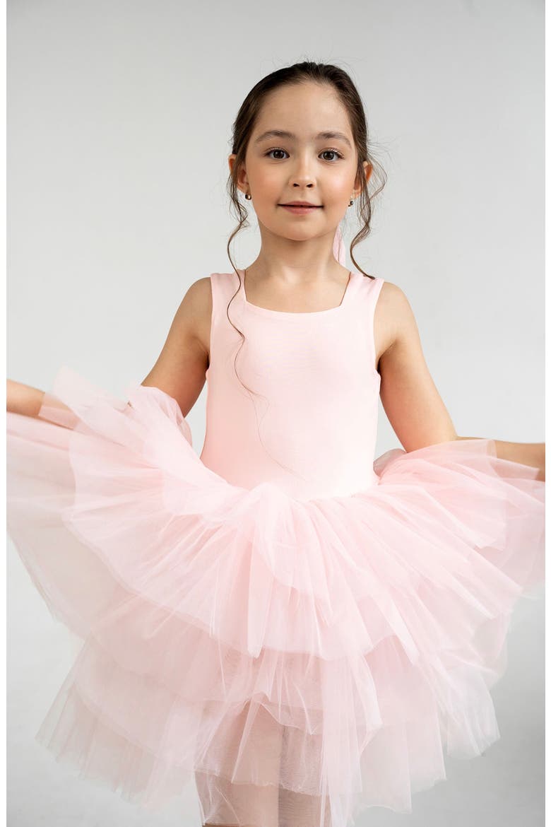 Roses Sleeveless Fluffy Tutu Dress, Alternate, color, Pink Rose