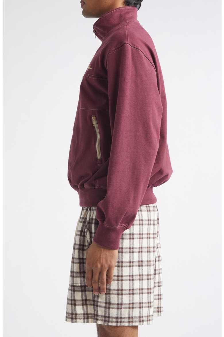 Bunkhouse Cotton Blend Quarter Zip Pullover, Alternate, color, DEEP BURGUNDY