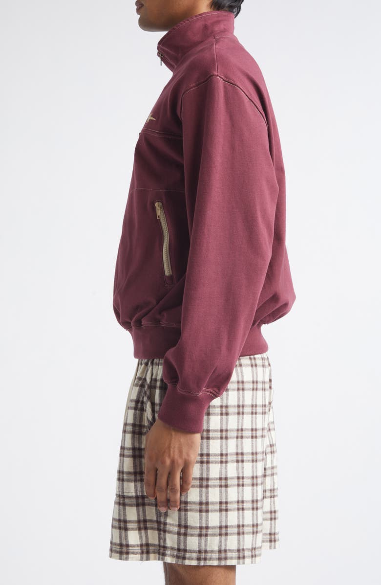 PHIPPS Bunkhouse Cotton Blend Quarter Zip Pullover, Alternate, color, Deep Burgundy