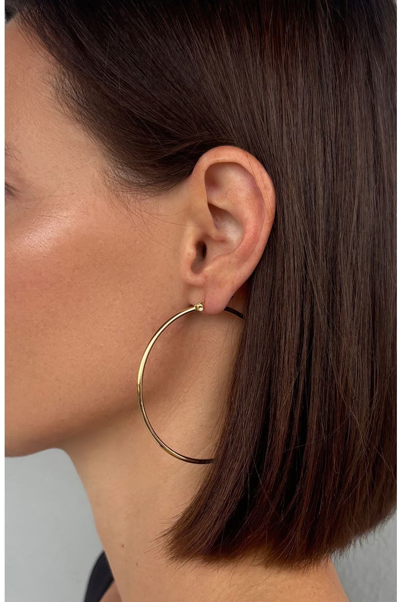 Set of 3 Hoop Earrings, Alternate, color, GOLD