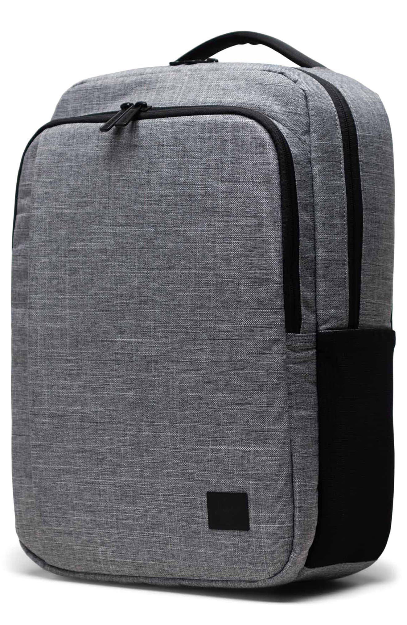 Herschel Supply Co. Kaslo Recycled Polyester Tech Backpack, Alternate, color, Raven Crosshatch