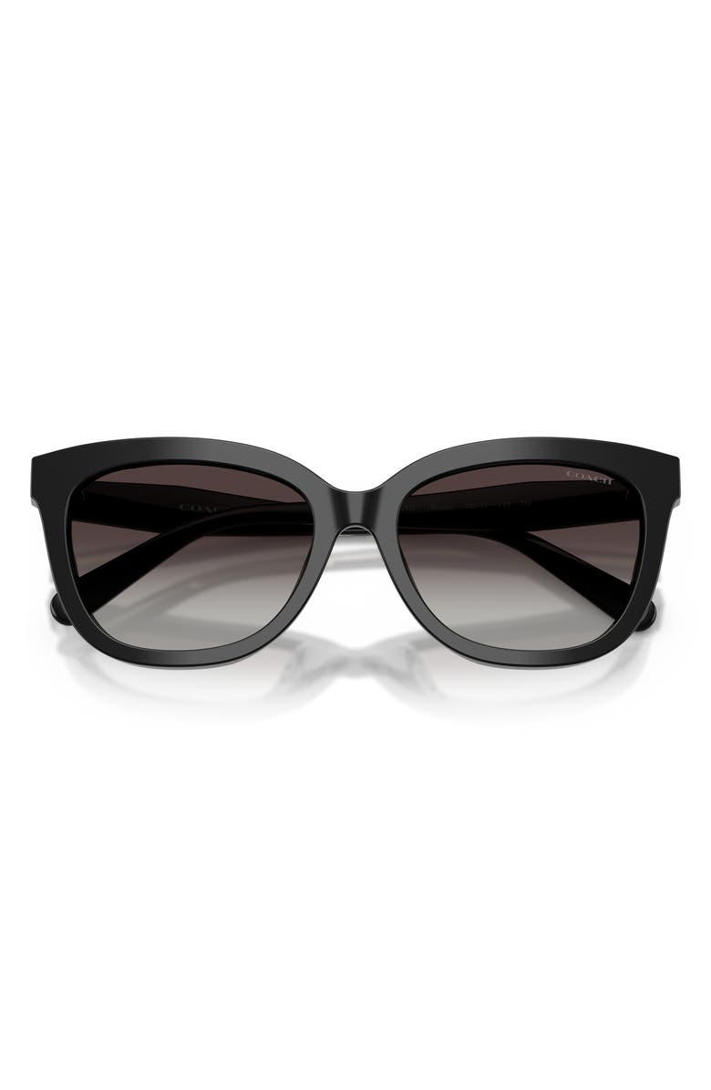 COACH 56mm Gradient Square Sunglasses, Alternate, color, Black / Grey Gradient
