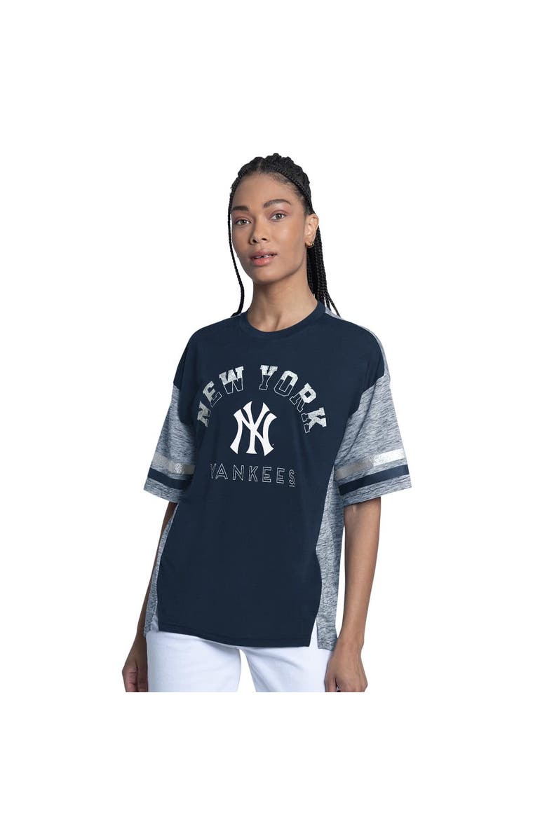 G-III 4HER BY CARL BANKS Women's G-III 4Her by Carl Banks Navy New York Yankees Off-Season Oversized Top, Main, color, Navy