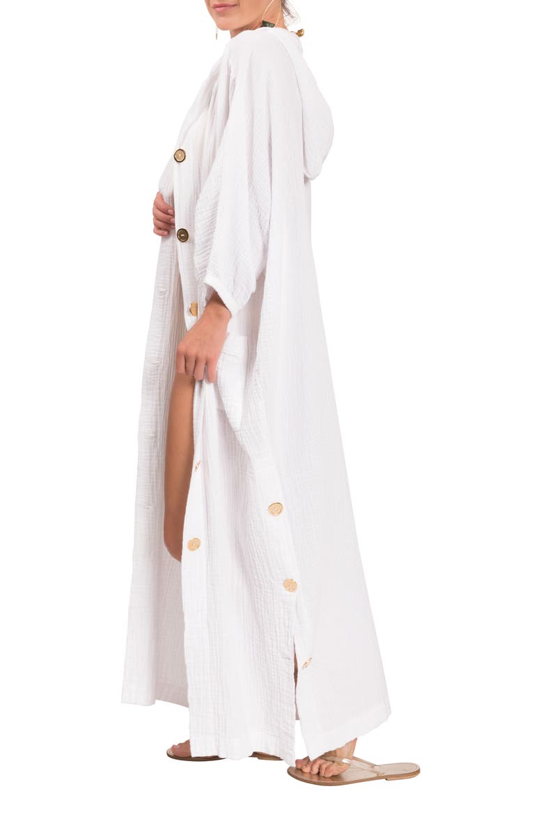 Jade Button-Up Robe, Alternate, color, WHITE