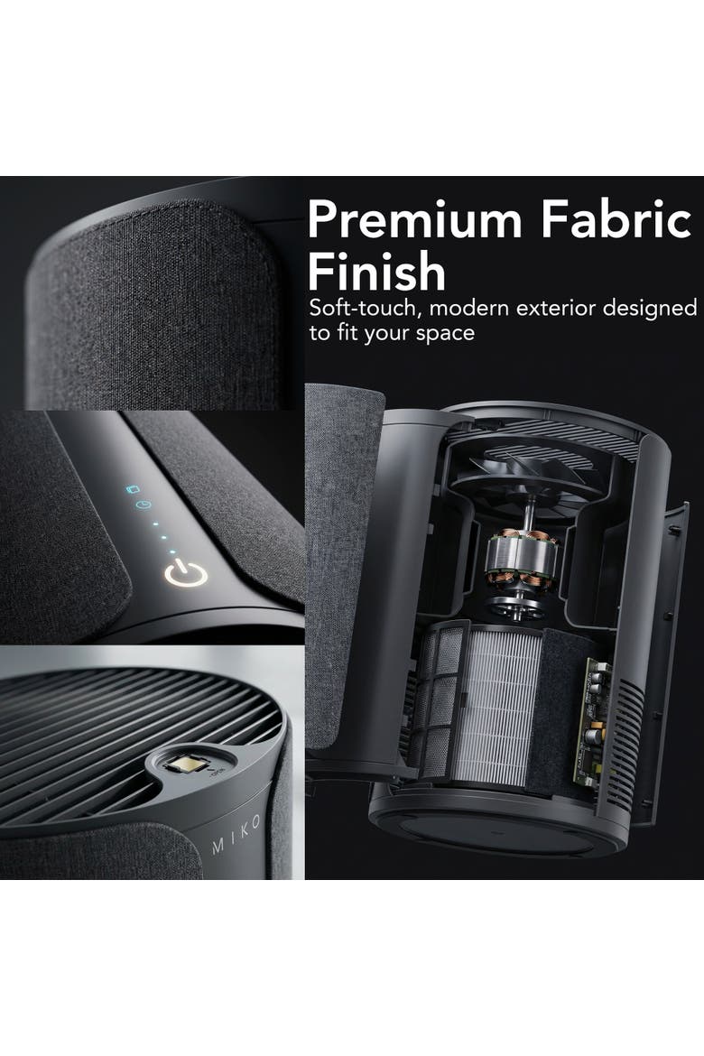 Ibuki 2.0 Air Purifier with App Control and Aroma Tray 1500 sqft, Alternate, color, White