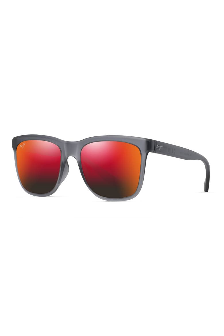 Pehu 55mm PolarizedPlus2® Square Sunglasses, Alternate, color, TRANSLUCENT MATTE GREY