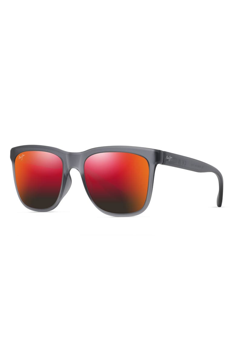 Maui Jim Pehu 55mm PolarizedPlus2<sup>®</sup> Square Sunglasses, Alternate, color, Translucent Matte Grey