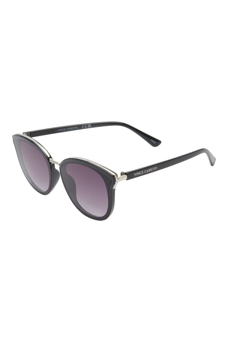 137mm Round Sunglasses, Alternate, color, BLACK