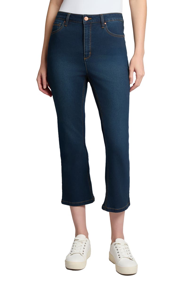 Jones New York High Waist Crop Kick Flare Jeans, Main, color,