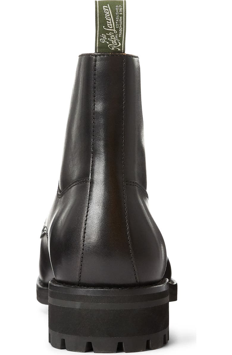 Polo Ralph Lauren Bryson Cap Toe Boot, Alternate, color, Black Leather