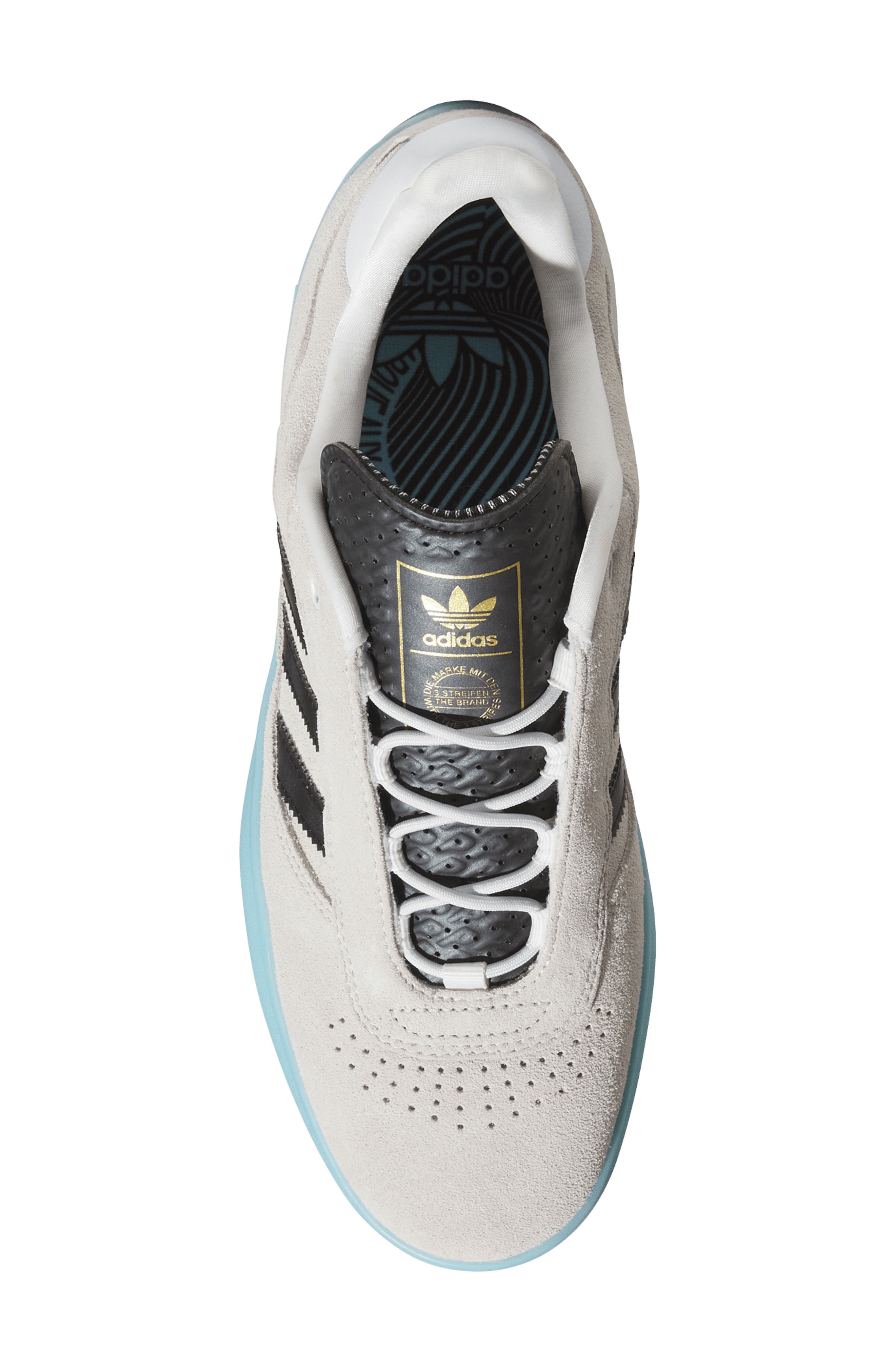 adidas Puig Sneaker, Alternate, color, White/ Black/ Light Aqua
