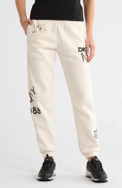 Graffiti Logo High Waist Relaxed Joggers