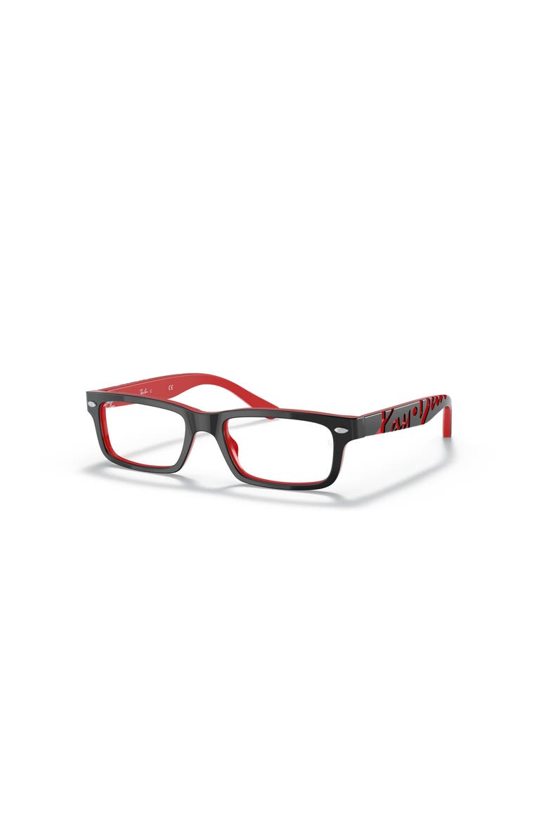 48mm Rectangle optical glasses, Main, color, Black