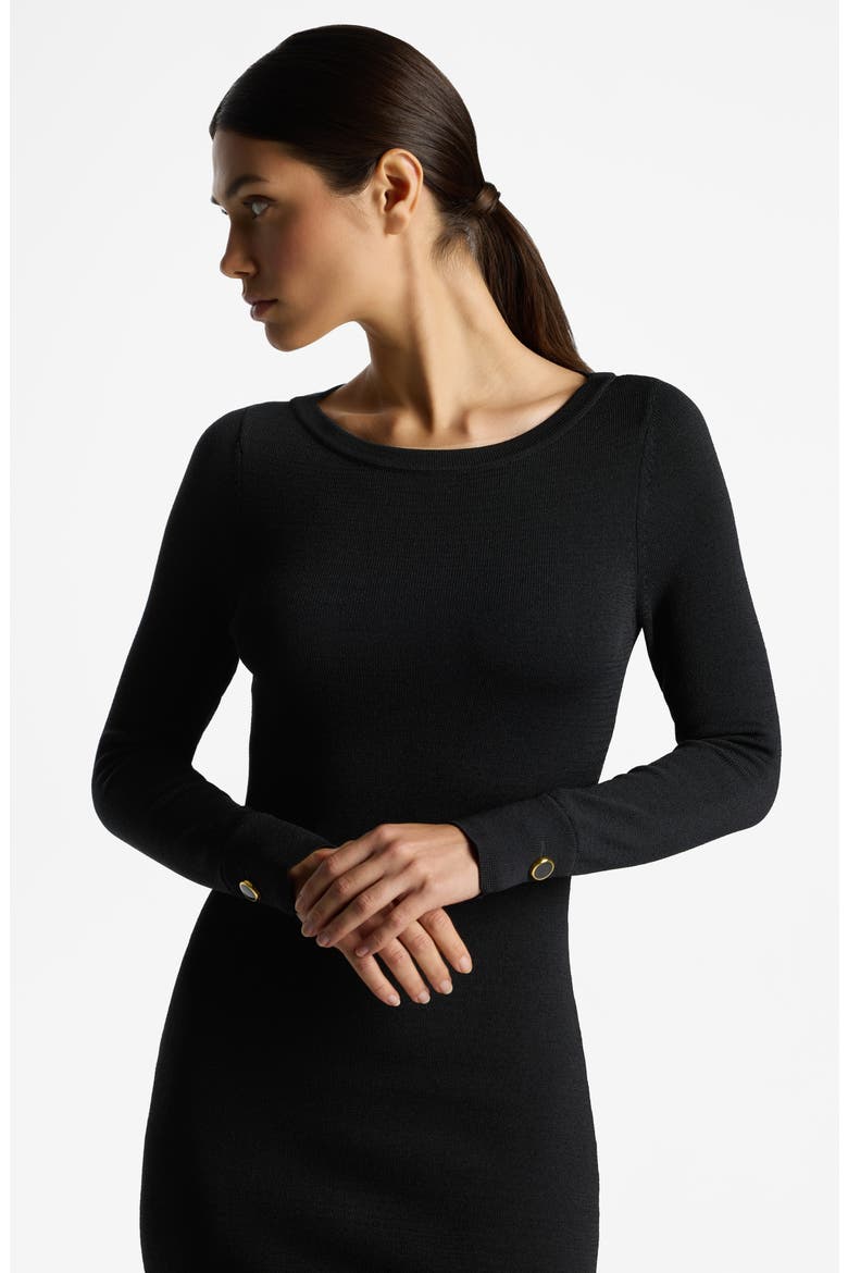 Santiago Knit Long Sleeve Sweater Dress, Alternate, color, BK00 BLACK