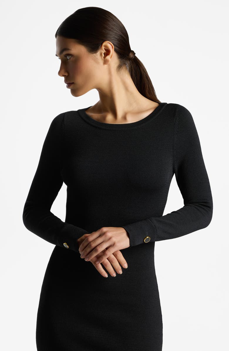 ST. JOHN Santiago Knit Long Sleeve Sweater Dress, Alternate, color,