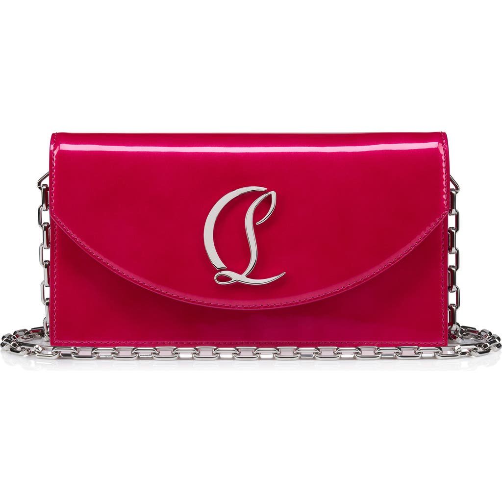 Christian Louboutin Loubi52 Clutch Bag In Patent Perle Leather