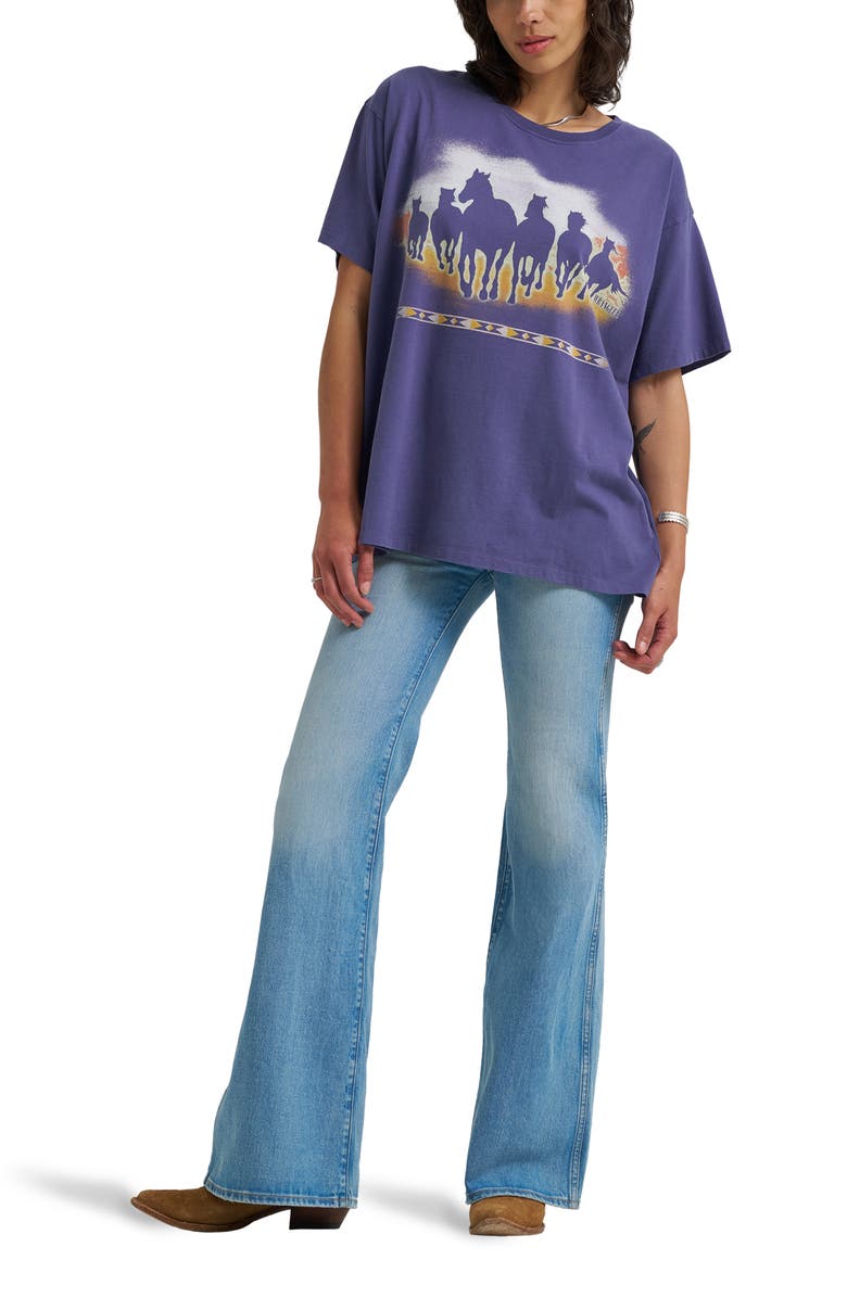 Wrangler '70s Flare Jeans, Alternate, color, Soft Ocean