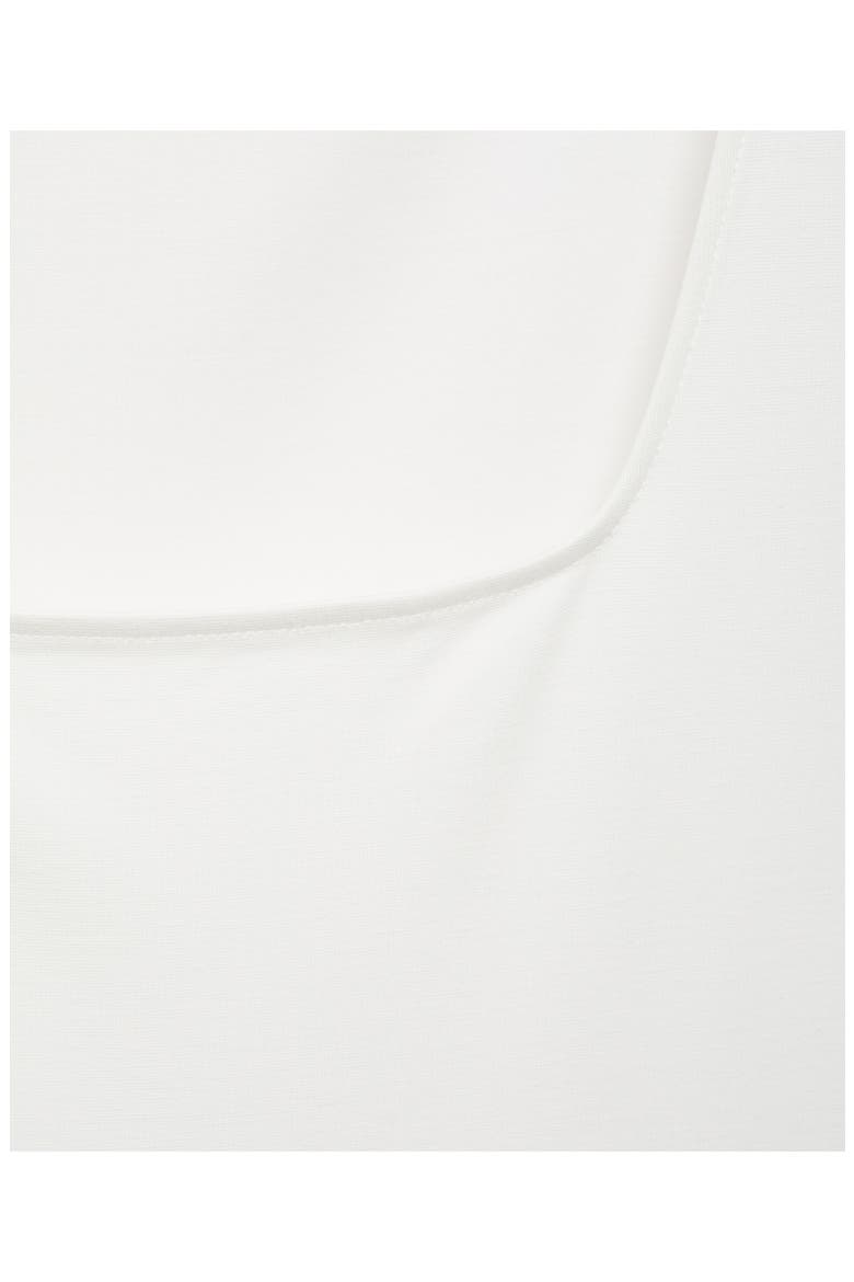 PUFFED HEM COMBINED DRESS, Alternate, color, WHITE