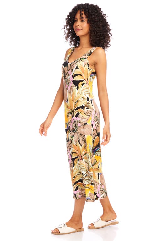 KAREN KANE KAREN KANE BRIGITTE FLORAL SLEEVELESS MIDI TANK DRESS