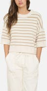 J.O.A. Stripe Cotton Blend Sweater