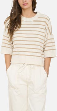 J.O.A. Stripe Cotton Blend Sweater