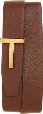 TOM FORD T Icon Reversible Soft Grain Leather Belt