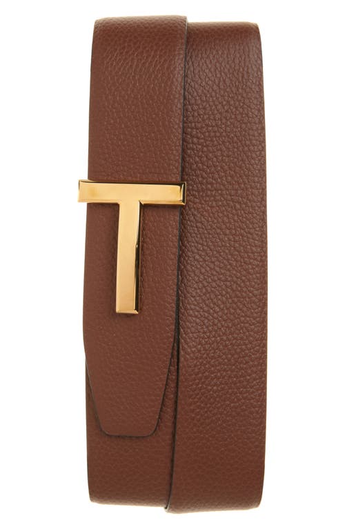Tom Ford T Icon Reversible Soft Grain Leather Belt