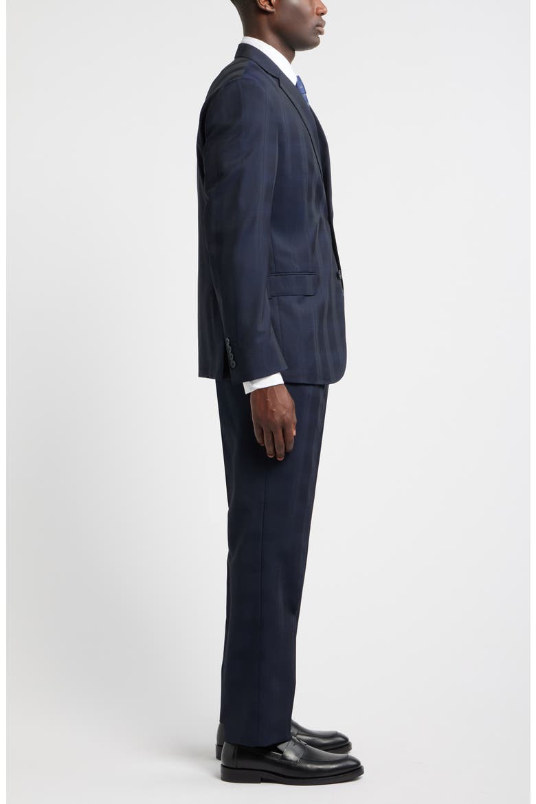 Anders Classic Fit Navy Shadow Plaid Virgin Wool Suit, Alternate, color, NAVY SHADOW PLAID